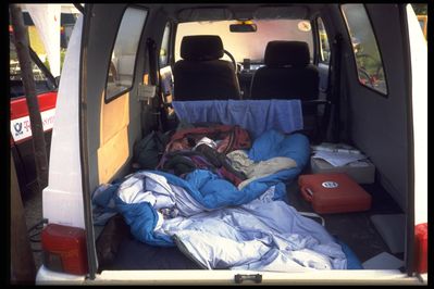 ...notfalls kann man im Volta auch schlafen, hier an einer Tour de Ruhr
