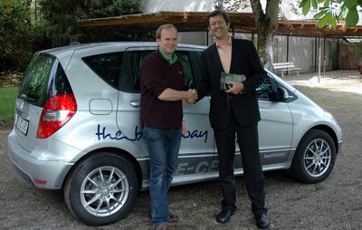 Ralf Wagner, webmaster des elweb, mit Louis Palmer 2 facher Weltumfahrer 
Keywords: Lous Palmer Ralf Wagner