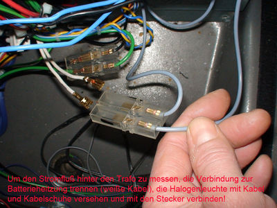 Steckverbindung 
Steckverbindung zur Batterieheizung

