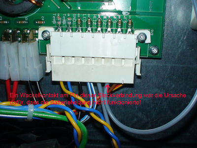 Steckverbindung von Trafo
Steckverbindung von Trafo der Batterieheitzung zur Platine
