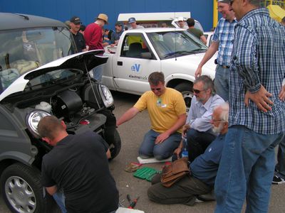 ... hier schraubt der Chef ...
