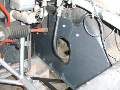 Radhausabdeckung montiert, Sicht von Innen
