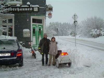 Christian und Neffe mit dem aus Dettenheim importierten Sinclair
