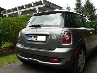 Mini-E von hinten
Mini-E Heck
Keywords: Mini-E Heck