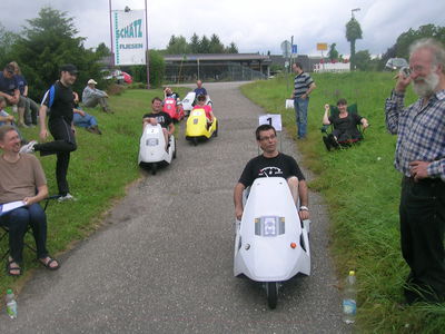 Matthias geht als erster an den Start.
