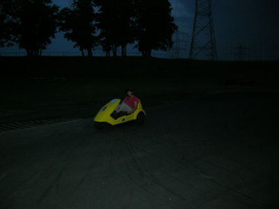 Jo-Anne unterwegs im Sinne des olympischen Geistes.
