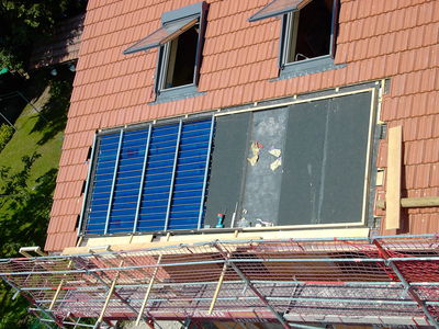 Solarthermie Selbstbau 
Selbstgebaute Solaranlage nach österreichischem Vorbild
Keywords: Solarthermie