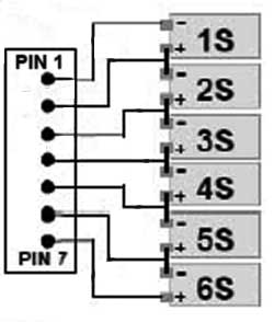 Junsi Powerlog 6Zellen-Anschluss
