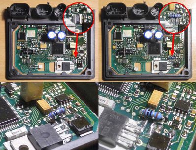 1-Ohm-Widerstand wechseln
